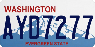 WA license plate AYD7277