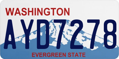 WA license plate AYD7278