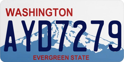 WA license plate AYD7279