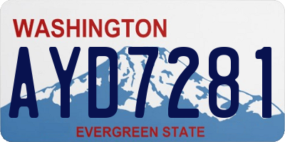 WA license plate AYD7281