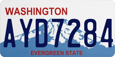 WA license plate AYD7284