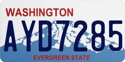 WA license plate AYD7285