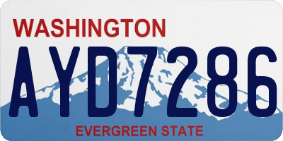 WA license plate AYD7286