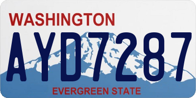 WA license plate AYD7287