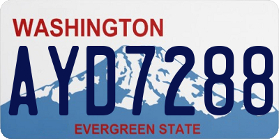 WA license plate AYD7288