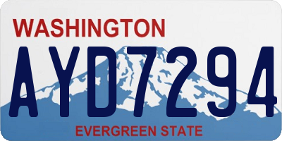 WA license plate AYD7294