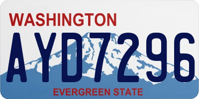 WA license plate AYD7296