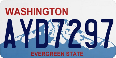 WA license plate AYD7297