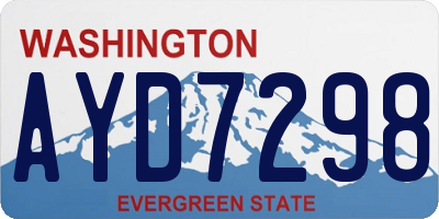 WA license plate AYD7298