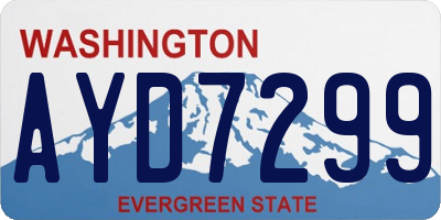 WA license plate AYD7299