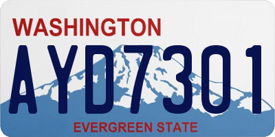 WA license plate AYD7301