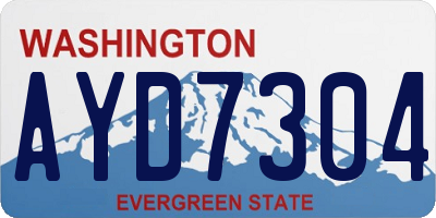 WA license plate AYD7304