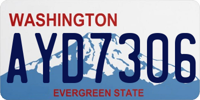 WA license plate AYD7306