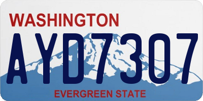 WA license plate AYD7307
