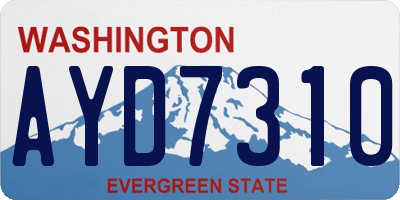 WA license plate AYD7310