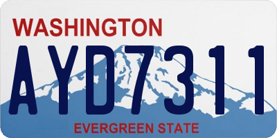 WA license plate AYD7311