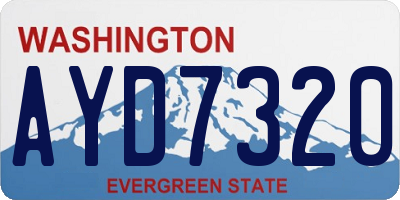 WA license plate AYD7320