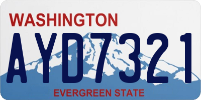 WA license plate AYD7321
