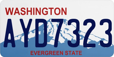 WA license plate AYD7323