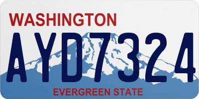 WA license plate AYD7324