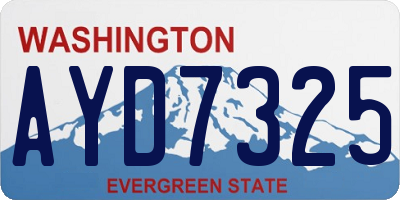 WA license plate AYD7325