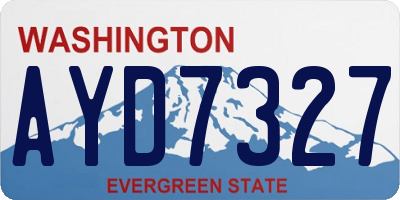 WA license plate AYD7327