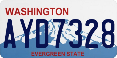 WA license plate AYD7328