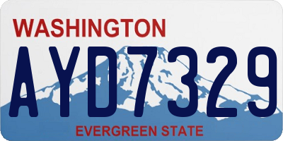 WA license plate AYD7329