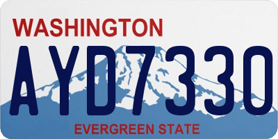 WA license plate AYD7330
