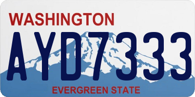 WA license plate AYD7333