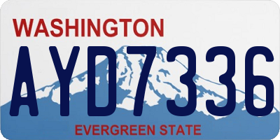 WA license plate AYD7336