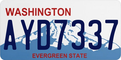 WA license plate AYD7337