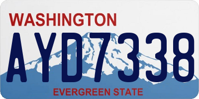 WA license plate AYD7338