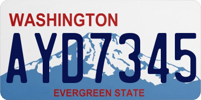 WA license plate AYD7345