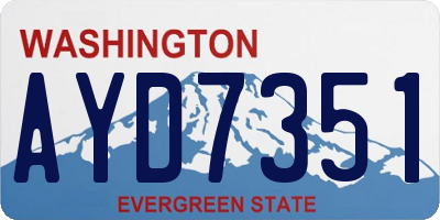 WA license plate AYD7351