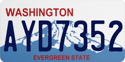 WA license plate AYD7352