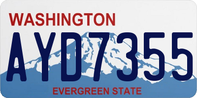 WA license plate AYD7355