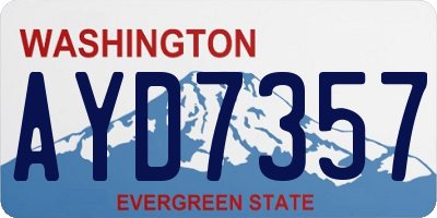 WA license plate AYD7357