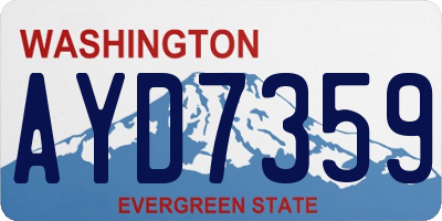 WA license plate AYD7359