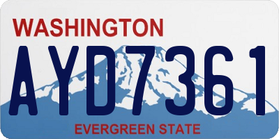 WA license plate AYD7361