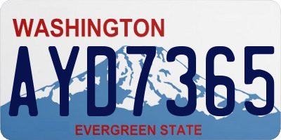 WA license plate AYD7365