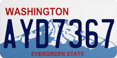 WA license plate AYD7367