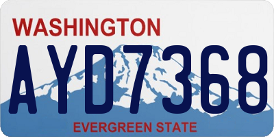 WA license plate AYD7368