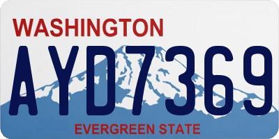 WA license plate AYD7369