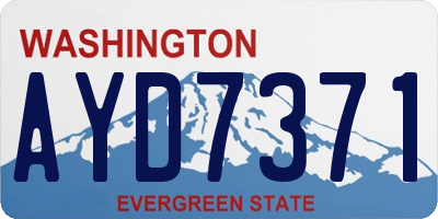 WA license plate AYD7371