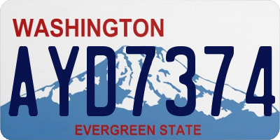 WA license plate AYD7374