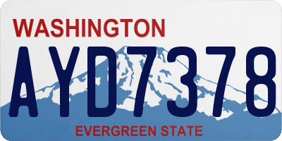 WA license plate AYD7378