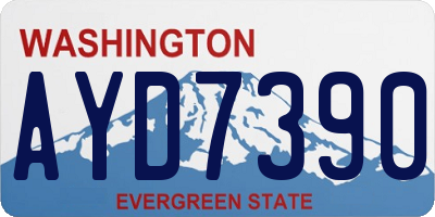 WA license plate AYD7390