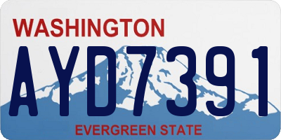 WA license plate AYD7391