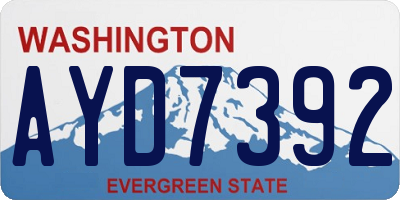 WA license plate AYD7392